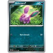 Reverse Holo Nidoran M 032/165 Common Scarlet & Violet 151 Pokemon card