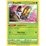 Reverse Holo Beautifly 008/196 Holo Rare Lost Origin Single