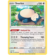 Reverse Holo Snorlax 143/196 Holo Rare Lost Origin Single