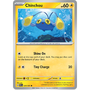 Reverse Holo Chinchou 020/091 Common Scarlet & Violet Paldean Fates Single Card