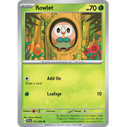 Reverse Holo Rowlet  003/064 Common Scarlet & Violet Shrouded Fable Pokemon Card