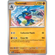 Reverse Holo Toxicroak  024/064 Common Scarlet & Violet Shrouded Fable Pokemon Card