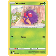 Reverse Holo Venonat 001/195 Common Silver Tempest Pokemon Card Single