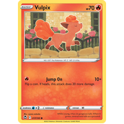 Reverse Holo Vulpix 017/195 Common Silver Tempest Pokemon Card Single