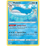 Reverse Holo Wailord 038/195 Uncommon Silver Tempest Pokemon Card Single