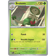 Breloom Reverse Holo 007/162 Common Scarlet & Violet Temporal Forces Near Mint Pokemon Card