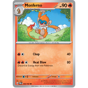 Reverse Holo Monferno  032/167 Common Scarlet & Violet Twilight Masquerade Pokemon Card