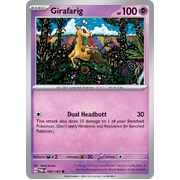 Reverse Holo Girafarig  083/167 Common Scarlet & Violet Twilight Masquerade Pokemon Card