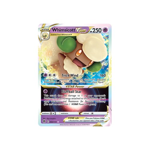 Whimsicott VSTAR Ultra Rare 065/172 Brilliant Stars Singles