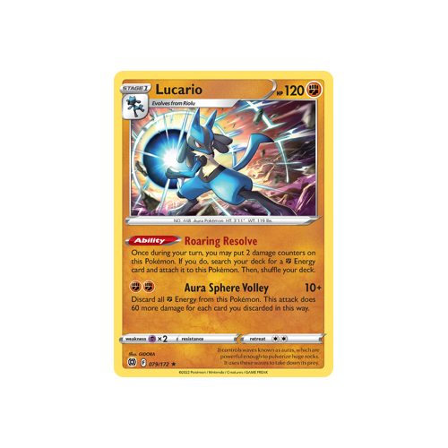 Lucario Holo Rare 079/172 Brilliant Stars Singles