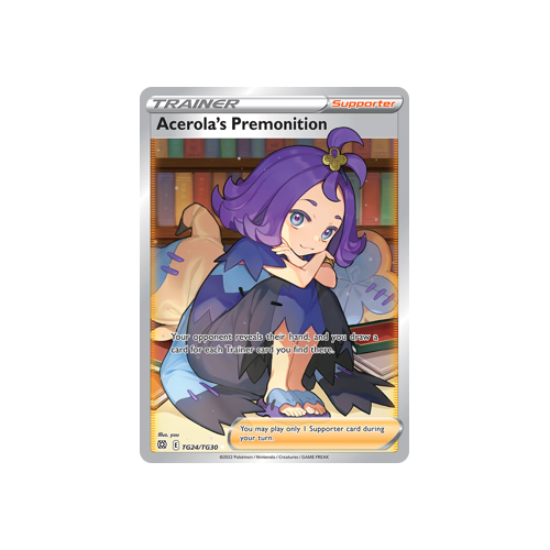 Acerola's Premonition Ultra Rare TG24/TG30 Brilliant Stars Trainer Gallery