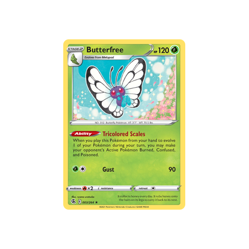 Butterfree Holo Rare 003/264 Fusion Strike Singles