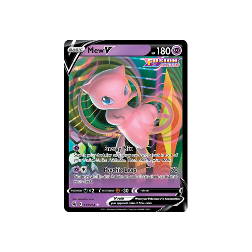 Mew V Ultra Rare 113/264 Fusion Strike Singles