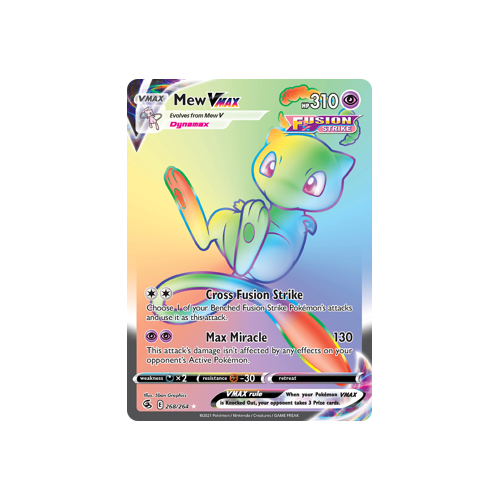 Mew VMAX (Secret) Secret Rare 268/264 Fusion Strike Singles