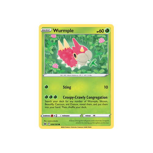 Wurmple 006/196 Common Lost Origin Single