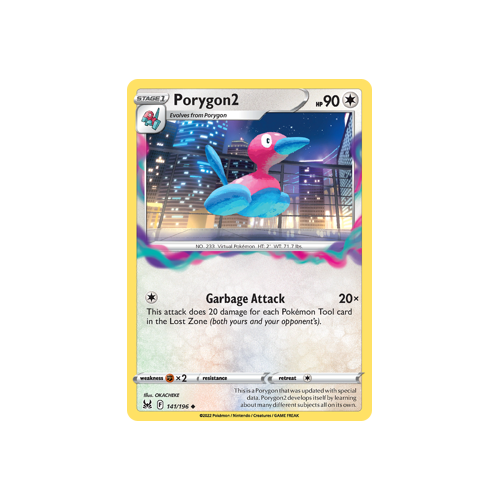 Porygon2 141/196 Uncommon Lost Origin Single