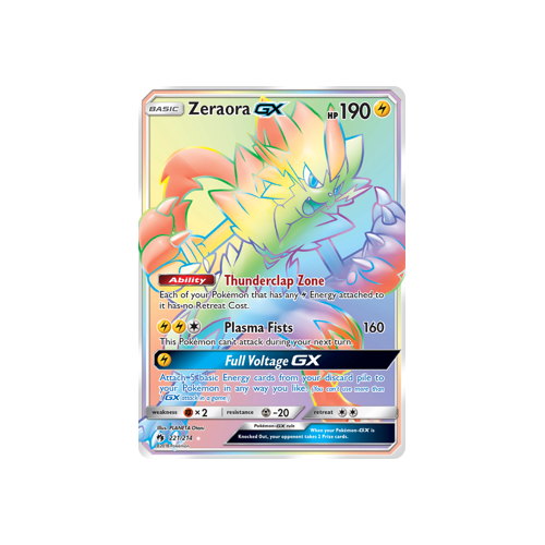 Zeraora-GX Hyper Secret Rare (221/214) Lost Thunder