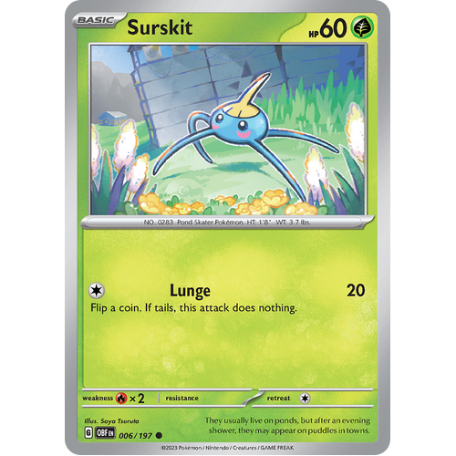 Surskit 006/197 Common Scarlet & Violet Obsidian Flames Card