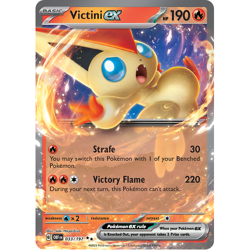 Victini ex 033/197 Double Rare Scarlet & Violet Obsidian Flames Card