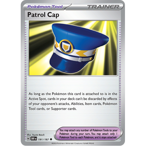 Patrol Cap 191/197 Uncommon Scarlet & Violet Obsidian Flames Card