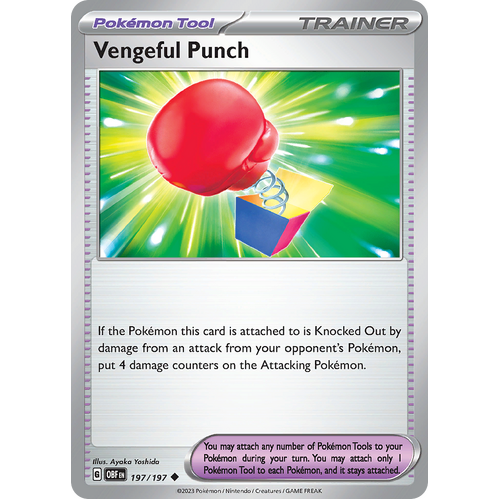 Vengeful Punch 197/197 Uncommon Scarlet & Violet Obsidian Flames Card