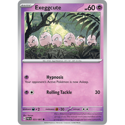 Exeggcute 023/091 Common Scarlet & Violet Paldean Fates Single Card