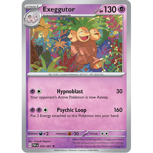 Exeggutor 024/091 Holo Rare Scarlet & Violet Paldean Fates Single Card