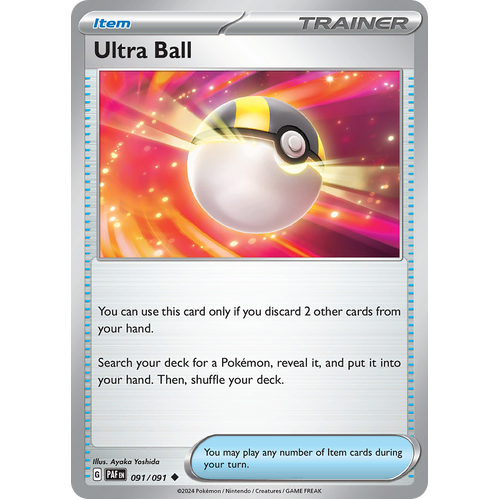 Ultra Ball 091/091 Uncommon Scarlet & Violet Paldean Fates Single Card