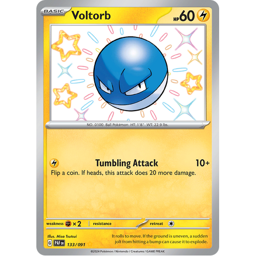 Voltorb 133/091 Shiny Rare Scarlet & Violet Paldean Fates Single Card