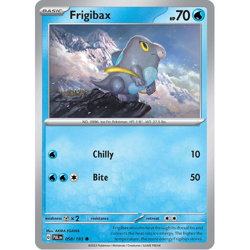 Frigibax 058/193 Common Paldea Evolved Pokemon Card