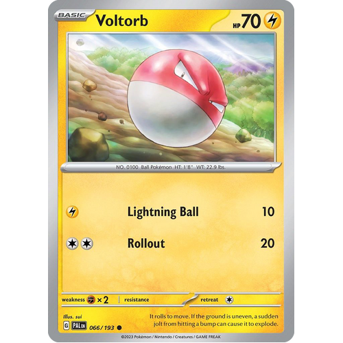 Voltorb 066/193 Common Paldea Evolved Pokemon Card