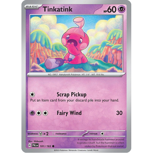 Tinkatink 101/193 Common Paldea Evolved Pokemon Card