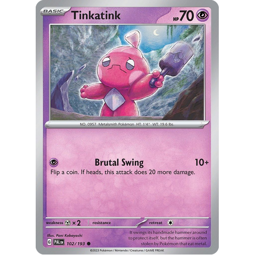 Tinkatink 102/193 Common Paldea Evolved Pokemon Card