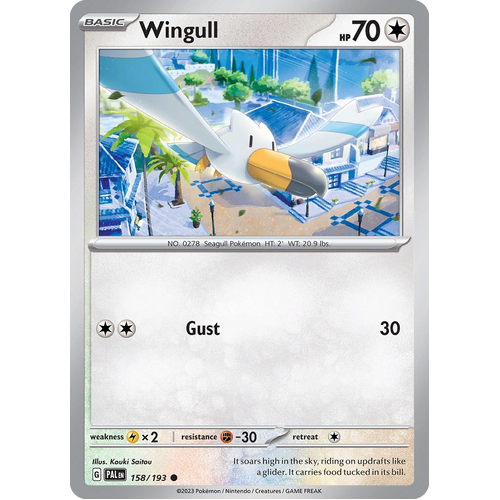 Wingull 158/193 Common Paldea Evolved Pokemon Card