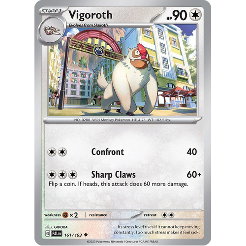 Vigoroth 161/193 Common Paldea Evolved Pokemon Card