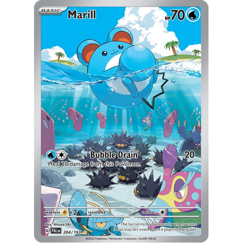 Marill 204/193 Illustration Rare Paldea Evolved Pokemon Card