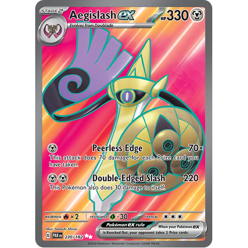 Aegislash ex 230/182 Ultra Rare Scarlet & Violet Paradox Rift Pokemon Card