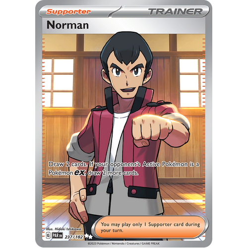 Norman 237/182 Ultra Rare Scarlet & Violet Paradox Rift Pokemon Card