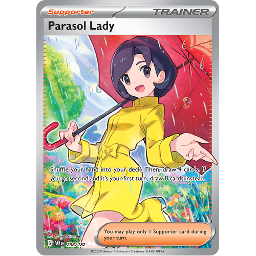 Parasol Lady 238/182 Ultra Rare Scarlet & Violet Paradox Rift Pokemon Card