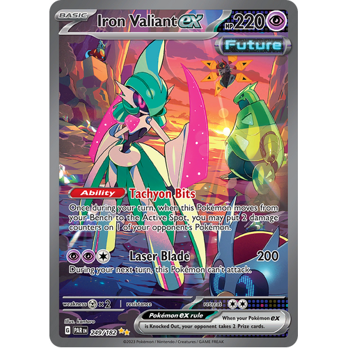 Iron Valiant ex 249/182 Special Illustration Rare Scarlet & Violet Paradox Rift Pokemon Card