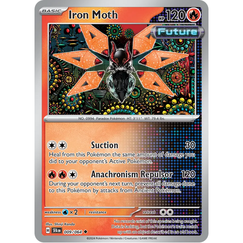 Iron Moth  009/064 Uncommon Scarlet & Violet Shrouded Fable Pokemon Card