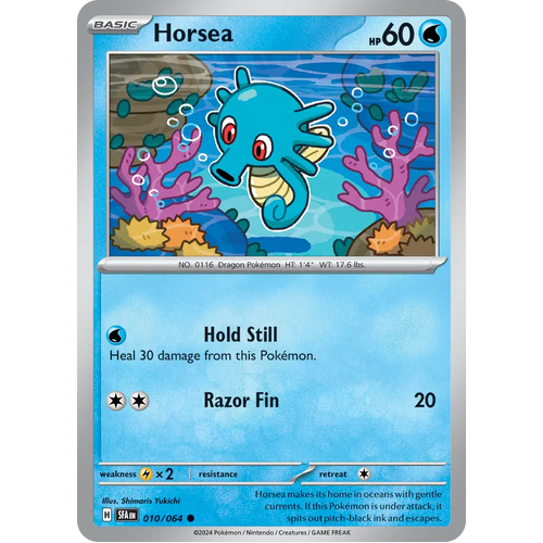 Horsea  010/064 Common Scarlet & Violet Shrouded Fable Pokemon Card