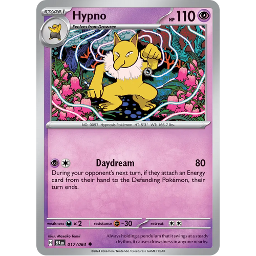 Hypno  017/064 Uncommon Scarlet & Violet Shrouded Fable Pokemon Card