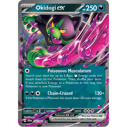 Okidogi ex  036/064 Double Rare Scarlet & Violet Shrouded Fable Pokemon Card