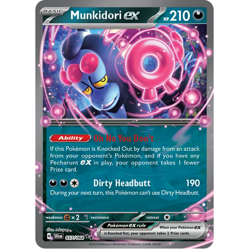 Munkidori ex  037/064 Double Rare Scarlet & Violet Shrouded Fable Pokemon Card