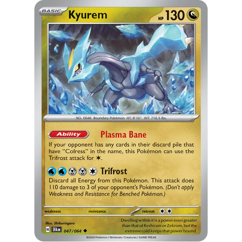 Kyurem  047/064 Uncommon Scarlet & Violet Shrouded Fable Pokemon Card