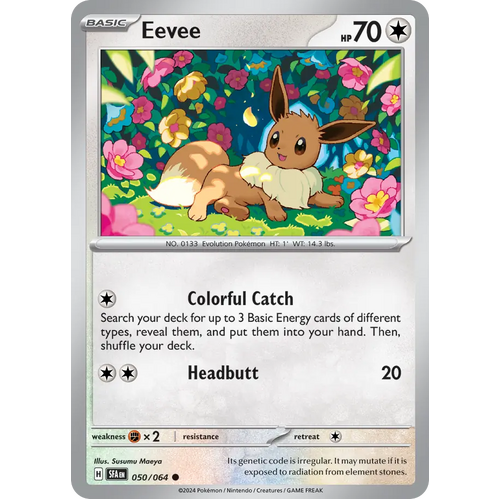 Eevee  050/064 Common Scarlet & Violet Shrouded Fable Pokemon Card