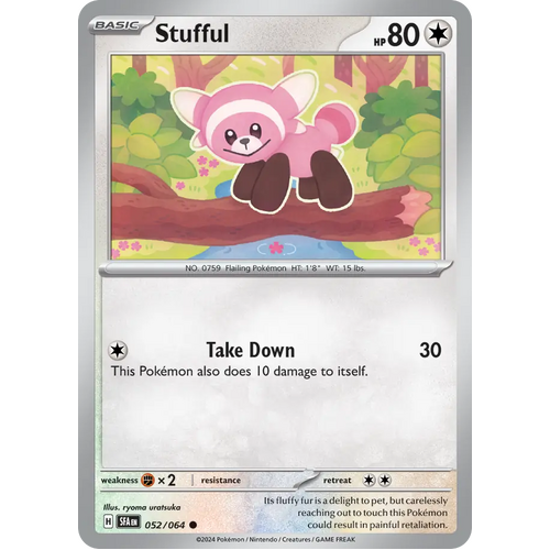 Stufful  052/064 Common Scarlet & Violet Shrouded Fable Pokemon Card