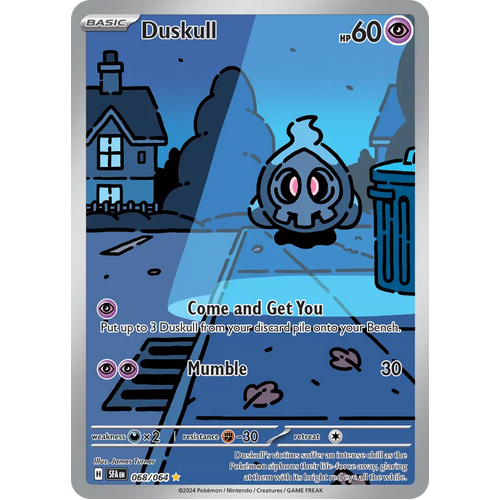 Duskull  068/064 Illustration Rare Scarlet & Violet Shrouded Fable Pokemon Card