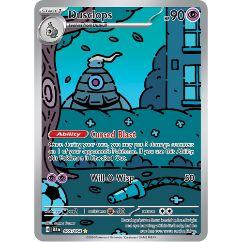 Dusclops  069/064 Illustration Rare Scarlet & Violet Shrouded Fable Pokemon Card